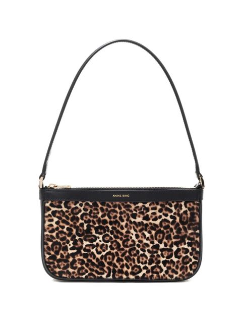 ANINE BING mini Elly leopard-print shoulder bag - Brown - zdjęcie produktu nr 1