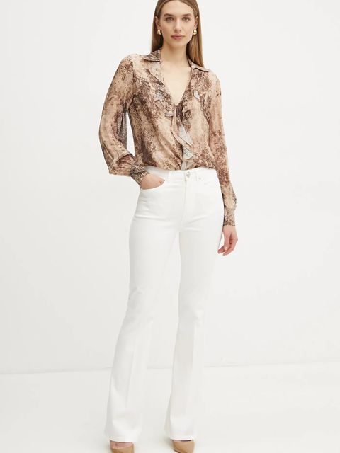 Guess bluzka z domieszką jedwabiu SOAVE - zdjęcie produktu nr 2