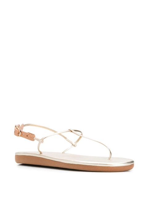 Ancient Greek Sandals Katerina flat sandals - Metallic
