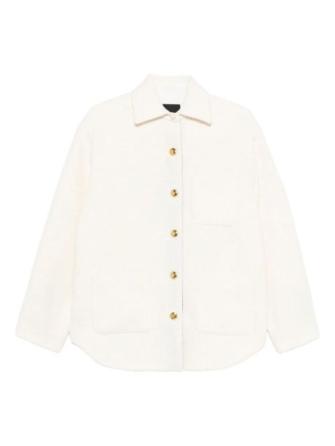 PINKO textured buttoned jacket - White - zdjęcie produktu nr 1