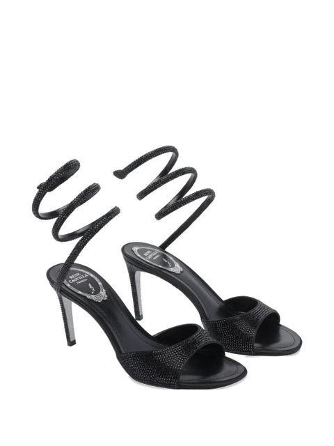 René Caovilla 100mm crystal-embellished heeled sandals - Black - zdjęcie produktu nr 2