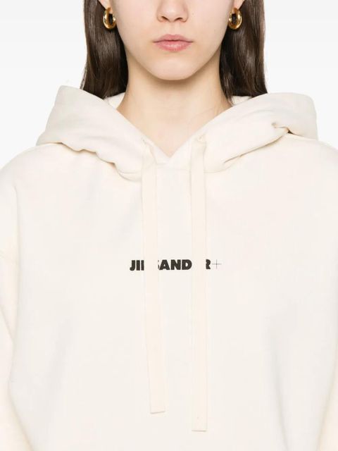 Jil Sander logo-print hoodie - Neutrals