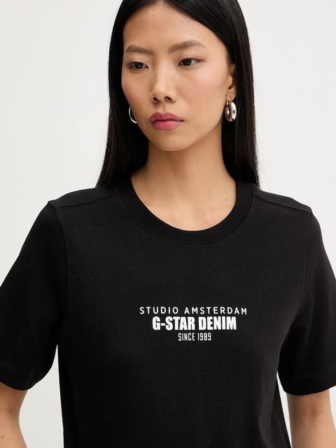 G-Star t-shirt bawełniany damski kolor czarny D27976-C336