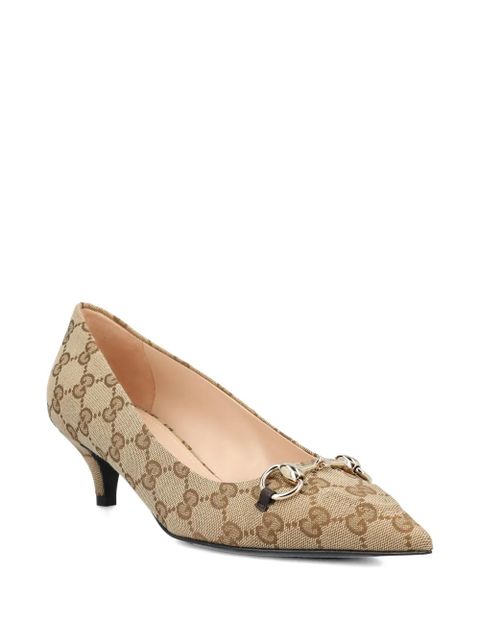 Gucci 45mm Horsebit patterned pumps - Neutrals - zdjęcie produktu nr 2
