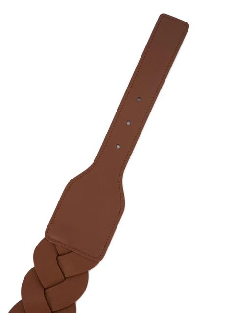 Altuzarra braided leather square-buckle belt - Brown