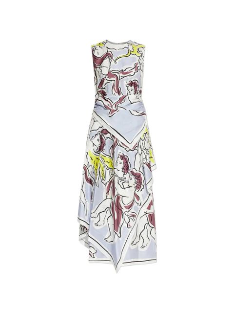 Tory Burch draped midi dress - Blue - zdjęcie produktu nr 1