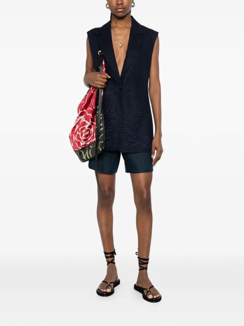 TWINSET floral sleeveless jacket - Blue - zdjęcie produktu nr 2