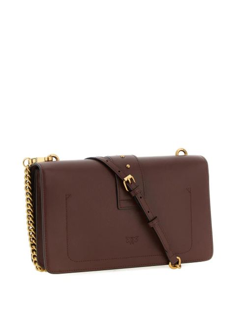 PINKO Love One Classic studded leather cross body bag - Brown - zdjęcie produktu nr 2