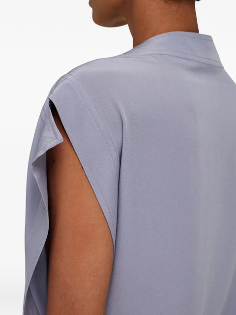 Ferragamo Gancio-detail silk dress - Grey