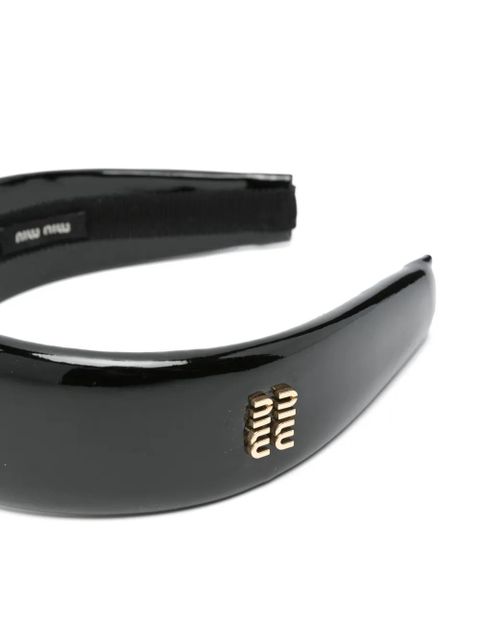 Miu Miu Vernice headband - Black - zdjęcie produktu nr 2