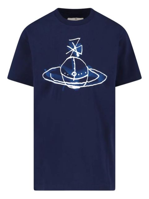 Vivienne Westwood orb sketch T-shirt - Blue - zdjęcie produktu nr 1