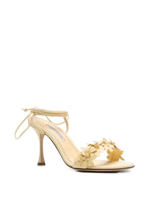 Manolo Blahnik 90mm Anista heeled sandals - Yellow
