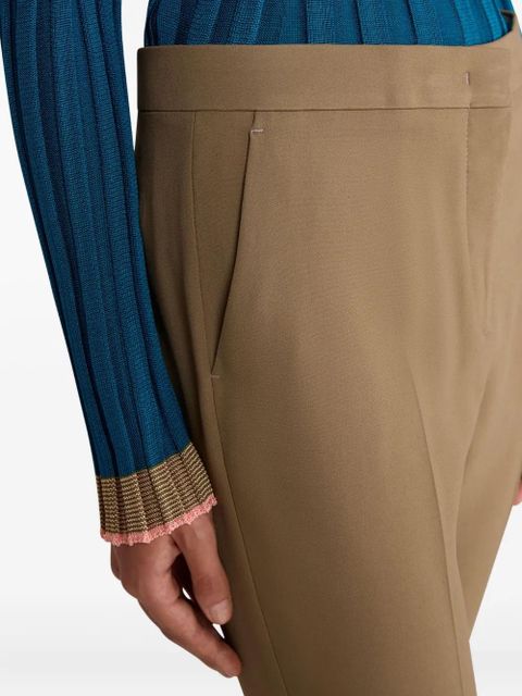 ETRO Cady cigarette cuffed trousers - Neutrals