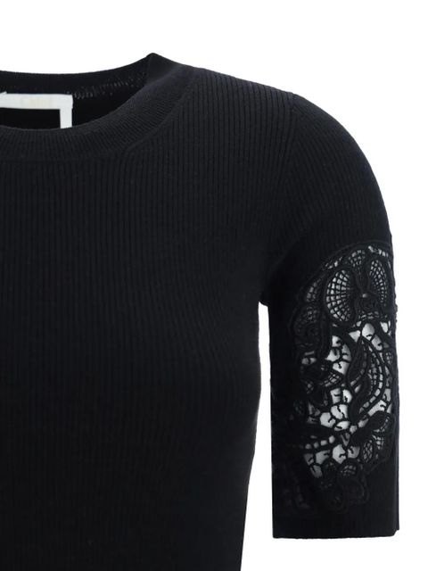 Chloé embroidered T-shirt - Black