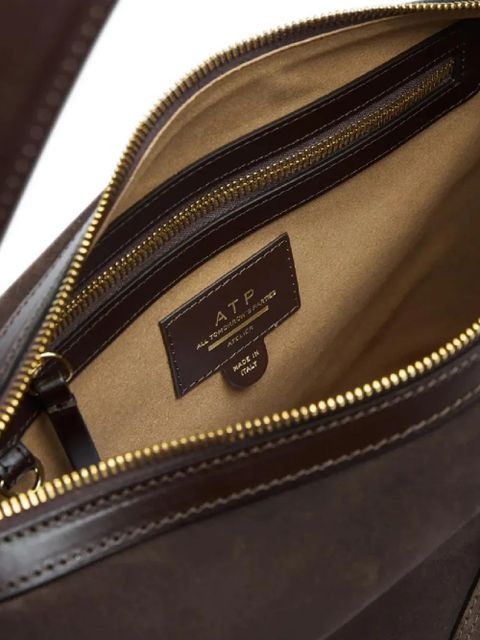 ATP Atelier mini Bassanina suede shoulder bag - Brown