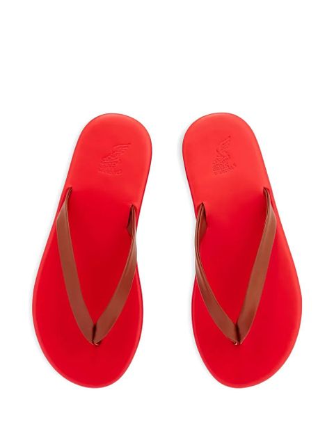 Ancient Greek Sandals Saionara leather slides - Brown