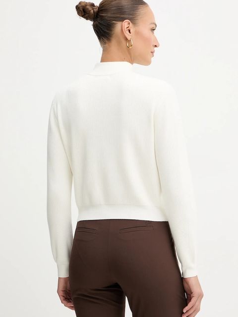 Guess sweter HARLEY damski kolor beżowy lekki z półgolfem W5BR29 Z0572 - zdjęcie produktu nr 2