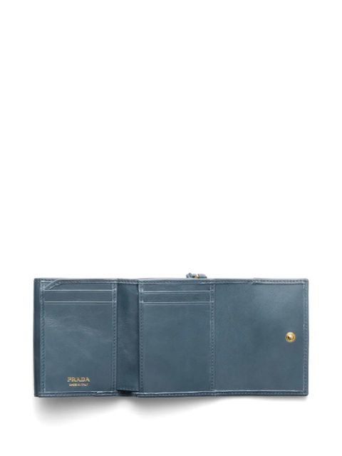 Prada enamel-triangle logo wallet - Blue