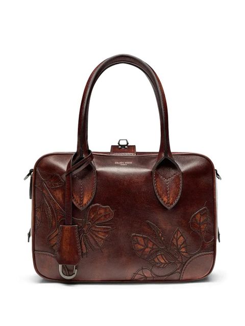Golden Goose Vita floral leather tote bag - Brown - zdjęcie produktu nr 1