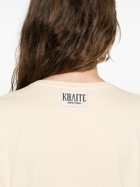KHAITE cotton T-shirt - Yellow