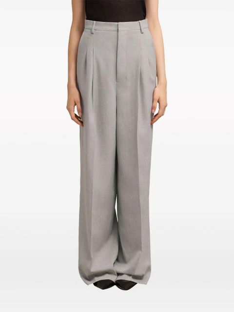 AMI Paris Pleated palazzo pants - Grey