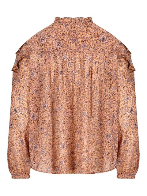 ISABEL MARANT ruffled floral-print shirt - Orange - zdjęcie produktu nr 2