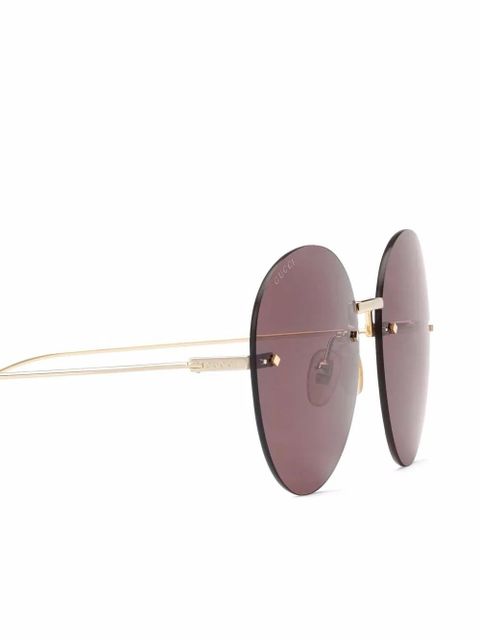 Gucci Eyewear frameless round sunglasses - Gold