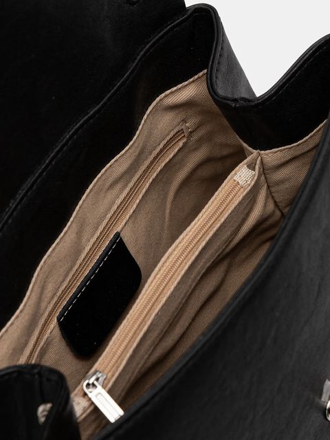 Answear.LAB plecak skórzany damski kolor czarny mały gładki