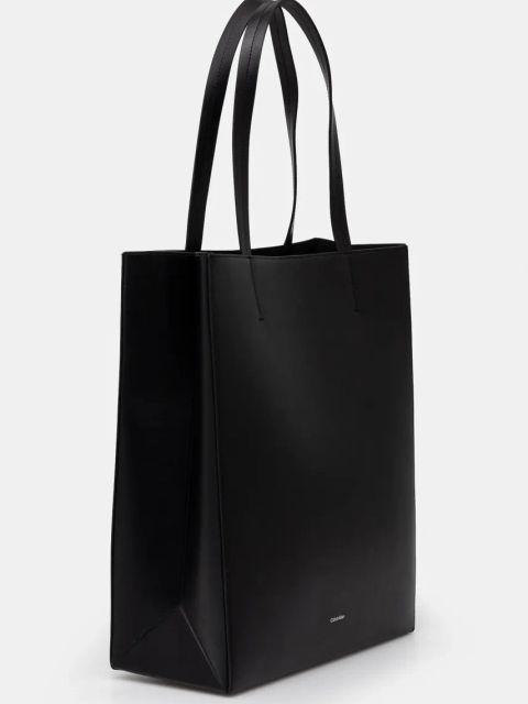 Calvin Klein torebka skórzana kolor czarny LV04F3000G