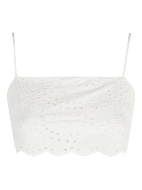 MC2 Saint Barth Florida broderie anglaise top - White