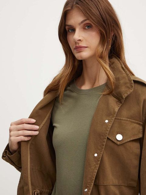 Pinko kurtka jeansowa damska kolor brązowy przejściowa 103921 A22P