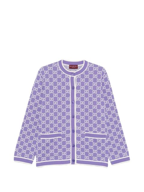 Gucci GG-pattern cardigan - Purple - zdjęcie produktu nr 1
