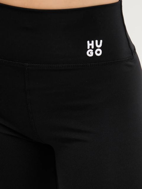 HUGO legginsy damskie kolor czarny gładkie 50545350
