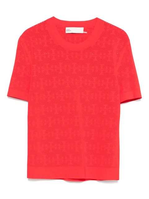 Tory Burch monogram short sleeve T-shirt - Red - zdjęcie produktu nr 1
