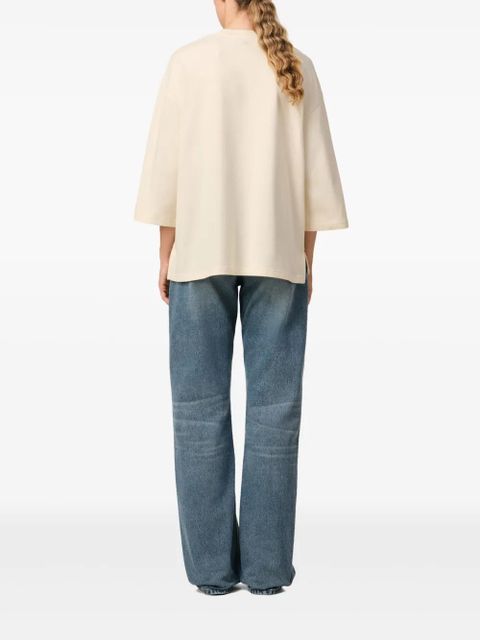 AMI Paris Ami de Coeur-patch cotton T-shirt - Neutrals