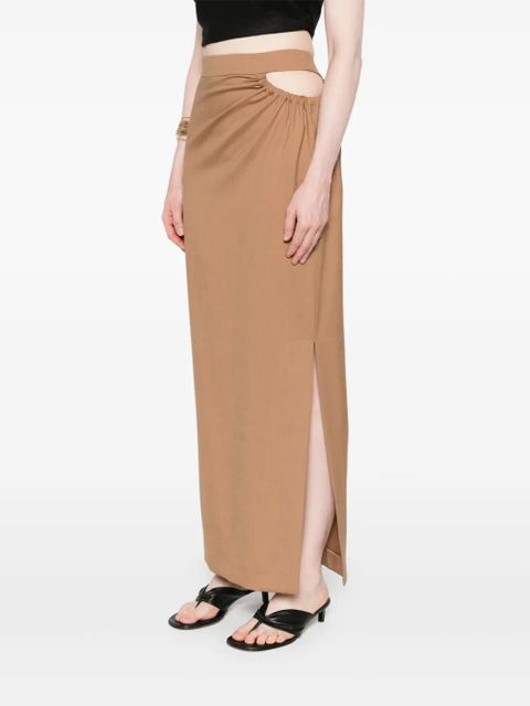 Max Mara virgin-wool skirt - Brown