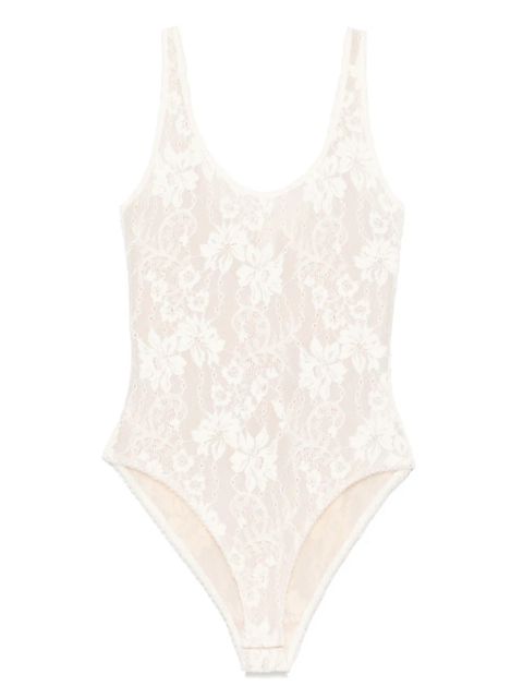 ZIMMERMANN scoop-neck lace bodysuit - Neutrals
