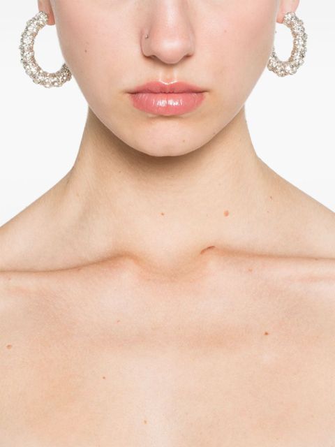 Magda Butrym crystal hoop earrings - Silver