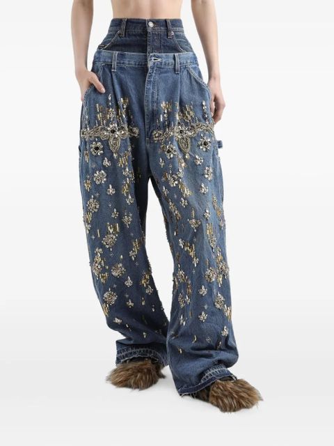 Dolce & Gabbana embellished jeans - Blue