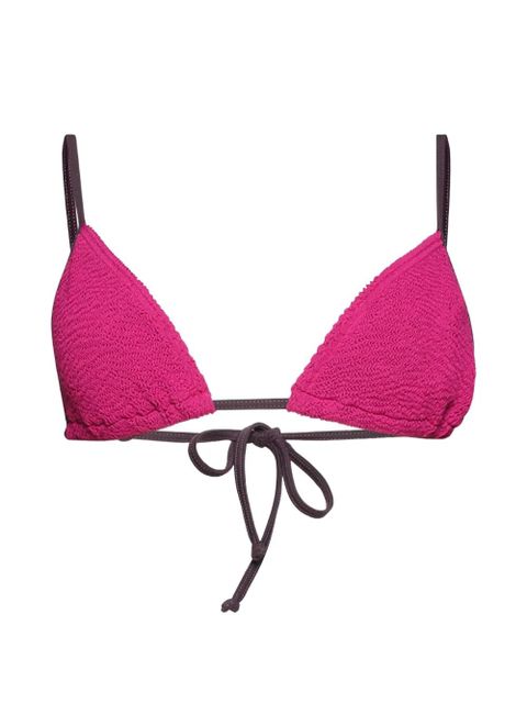 Bond-eye contrast-trim triangle bikini top - Pink - zdjęcie produktu nr 1
