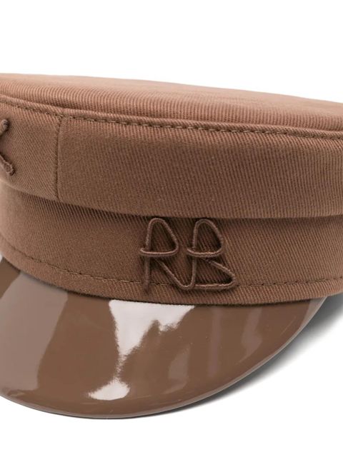 Ruslan Baginskiy logo embroidery boy cap - Brown