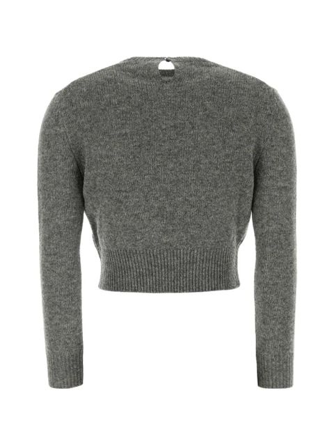 Jil Sander cropped crewneck sweater - Grey - zdjęcie produktu nr 2