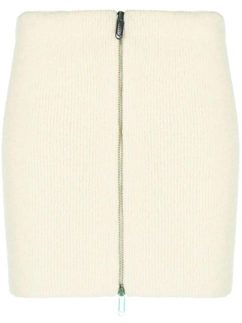 Off-White zip-front knit skirt - Neutrals - zdjęcie produktu nr 1