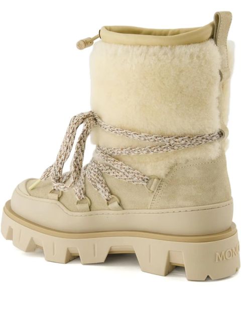 Moncler Peak Après shearling lace-up ankle boots - Neutrals