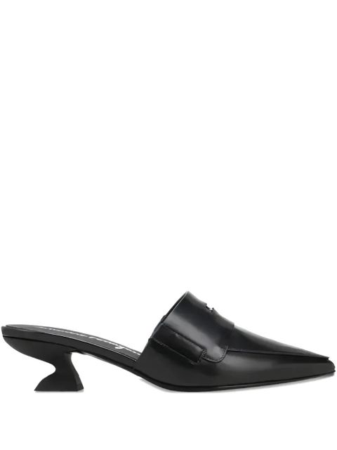 Ferragamo pointed-toe sculpted-heel mules - Black - zdjęcie produktu nr 1