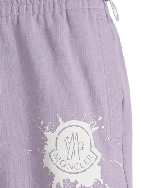 Moncler splatter-print drawstring shorts - Purple