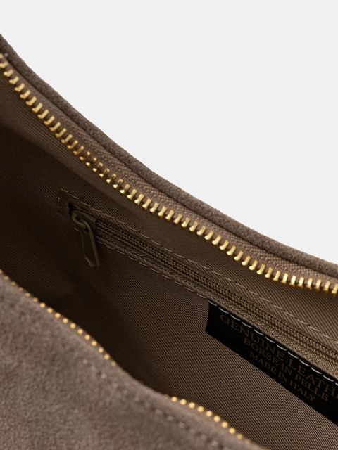 Answear.LAB torebka zamszowa kolor beżowy