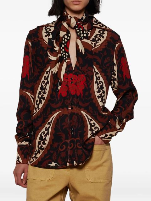 Johanna Ortiz twill printed shirt - Brown - zdjęcie produktu nr 2