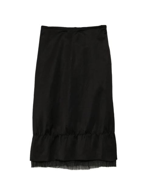 TOTEME satin midi skirt - Black - zdjęcie produktu nr 1