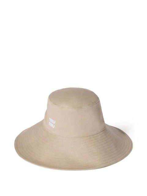 Miu Miu denim bucket hat - Brown - zdjęcie produktu nr 1